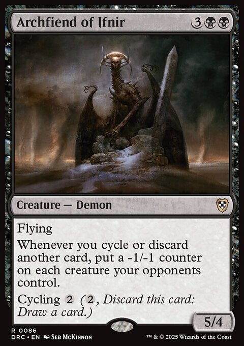 Archfiend of Ifnir, Aetherdrift Commander #86, Magic: The Gathering card