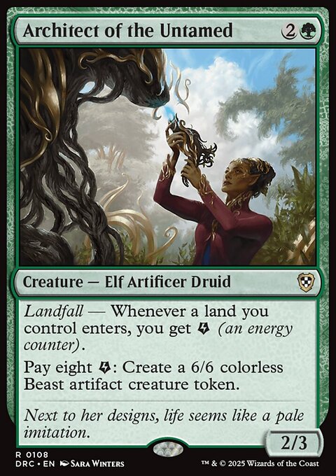 Architect of the Untamed, Aetherdrift Commander #108, Magic: The Gathering card