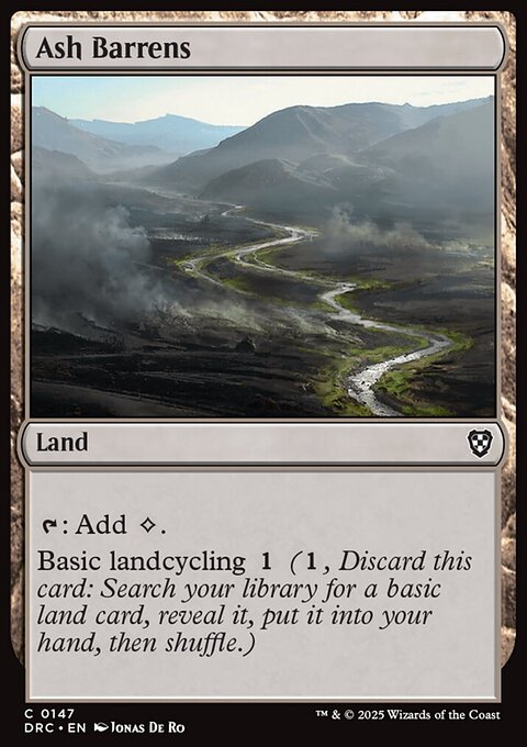 Ash Barrens, Aetherdrift Commander #147, Magic: The Gathering card