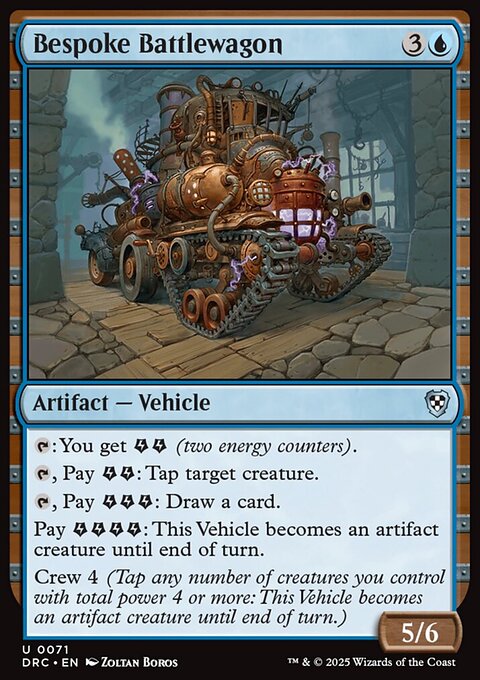 Bespoke Battlewagon, Aetherdrift Commander #71, Magic: The Gathering card
