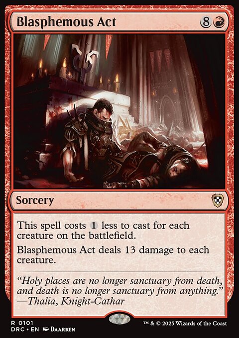 Blasphemous Act, Aetherdrift Commander #101, Magic: The Gathering card