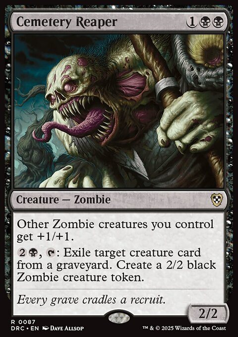 Cemetery Reaper, Aetherdrift Commander #87, Magic: The Gathering card