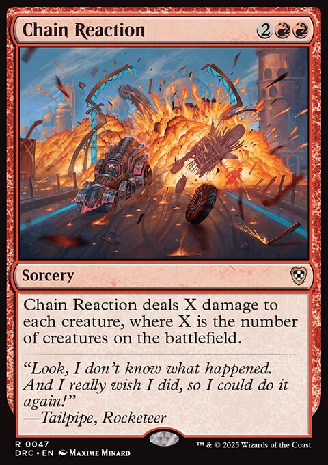 Chain Reaction, Aetherdrift Commander #47, Magic: The Gathering card