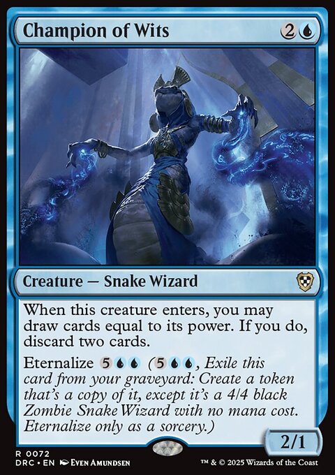 Champion of Wits, Aetherdrift Commander #72, Magic: The Gathering card