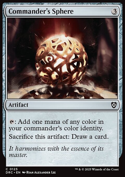 Commander's Sphere, Aetherdrift Commander #125, Magic: The Gathering card