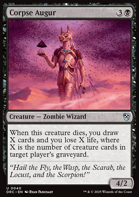 Corpse Augur, Aetherdrift Commander #40, Magic: The Gathering card