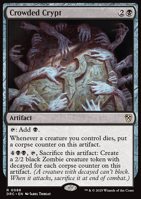 Crowded Crypt, Aetherdrift Commander #88, Magic: The Gathering card