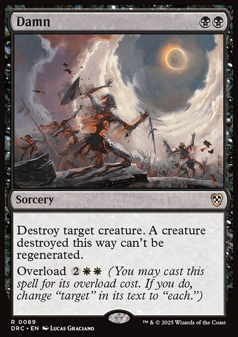 Damn, Aetherdrift Commander #89, Magic: The Gathering card