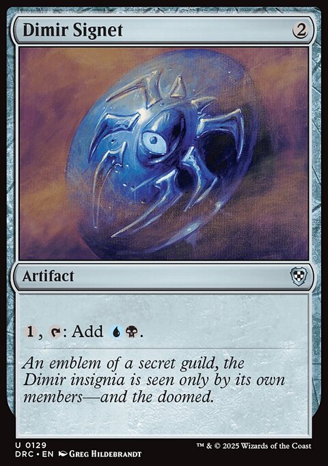 Dimir Signet, Aetherdrift Commander #129, Magic: The Gathering card