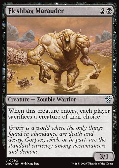 Fleshbag Marauder, Aetherdrift Commander #92, Magic: The Gathering card