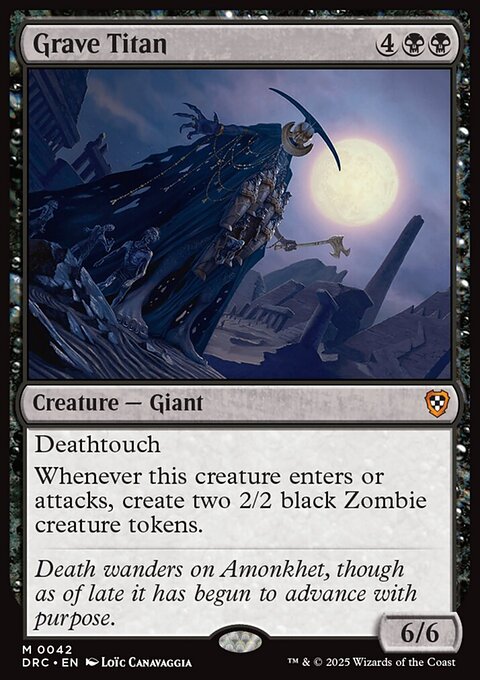 Grave Titan, Aetherdrift Commander #42, Magic: The Gathering card