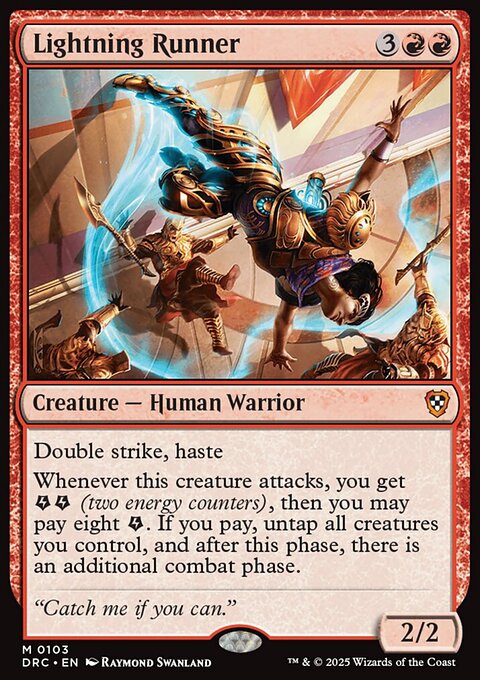 Lightning Runner, Aetherdrift Commander #103, Magic: The Gathering card