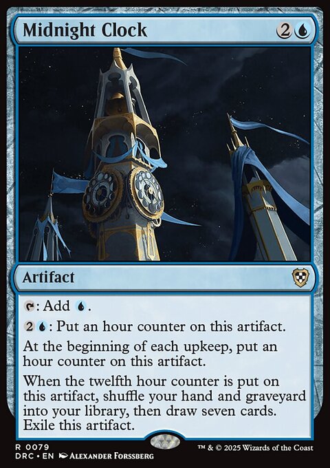 Midnight Clock, Aetherdrift Commander #79, Magic: The Gathering card