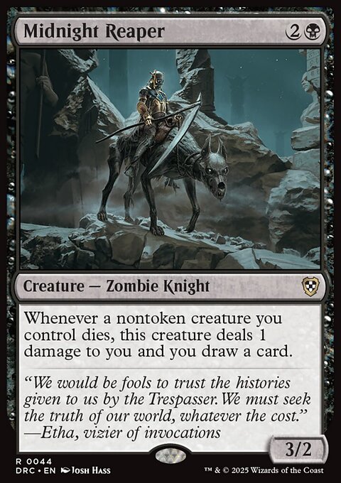 Midnight Reaper, Aetherdrift Commander #44, Magic: The Gathering card