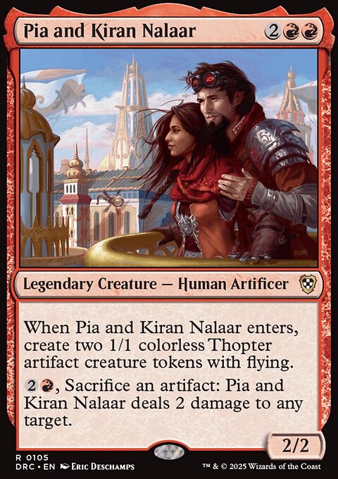 Pia and Kiran Nalaar, Aetherdrift Commander #105, Magic: The Gathering card