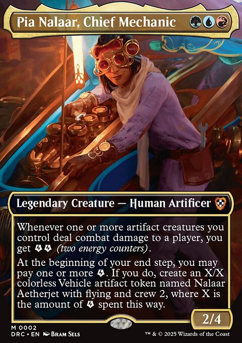 Pia Nalaar, Chief Mechanic, Aetherdrift Commander #2, Magic: The Gathering card