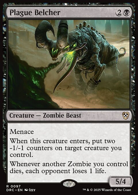 Plague Belcher, Aetherdrift Commander #97, Magic: The Gathering card