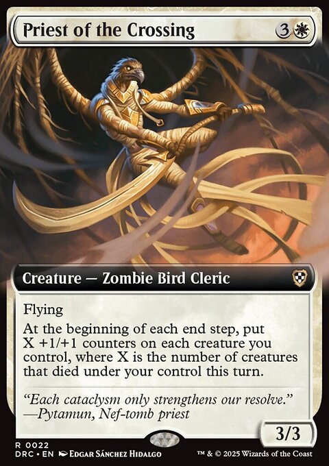 Priest of the Crossing, Aetherdrift Commander #22, Magic: The Gathering card