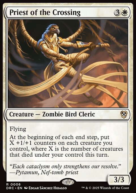 Priest of the Crossing, Aetherdrift Commander #6, Magic: The Gathering card