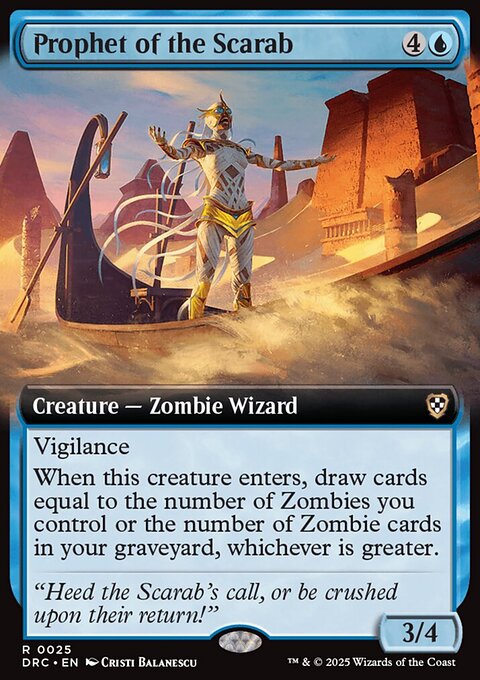 Prophet of the Scarab, Aetherdrift Commander #25, Magic: The Gathering card