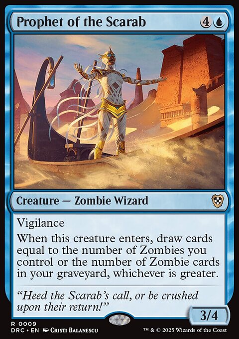 Prophet of the Scarab, Aetherdrift Commander #9, Magic: The Gathering card