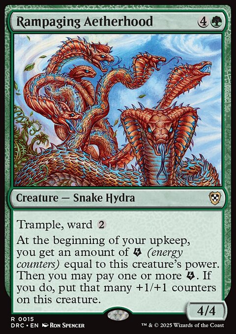Rampaging Aetherhood, Aetherdrift Commander #15, Magic: The Gathering card