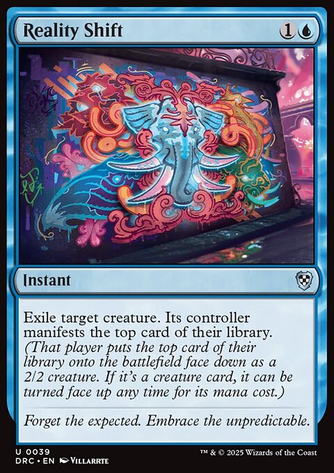 Reality Shift, Aetherdrift Commander #39, Magic: The Gathering card