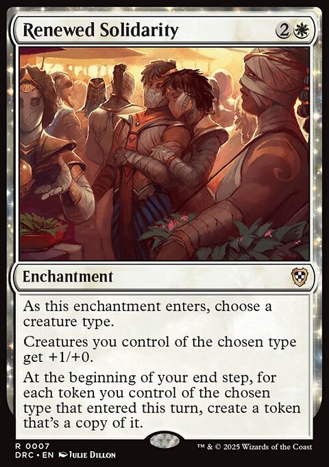 Renewed Solidarity, Aetherdrift Commander #7, Magic: The Gathering card