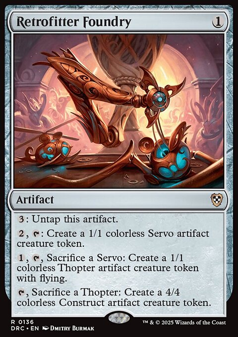 Retrofitter Foundry, Aetherdrift Commander #136, Magic: The Gathering card