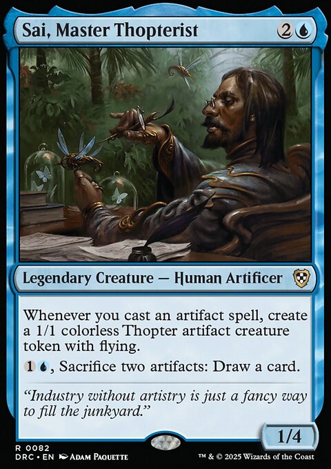 Sai, Master Thopterist, Aetherdrift Commander #82, Magic: The Gathering card