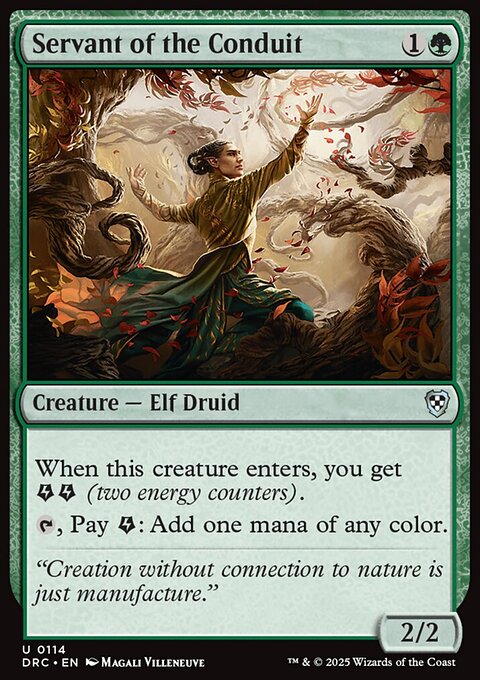 Servant of the Conduit, Aetherdrift Commander #114, Magic: The Gathering card