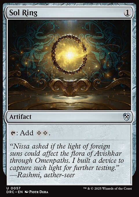 Sol Ring, Aetherdrift Commander #57, Magic: The Gathering card