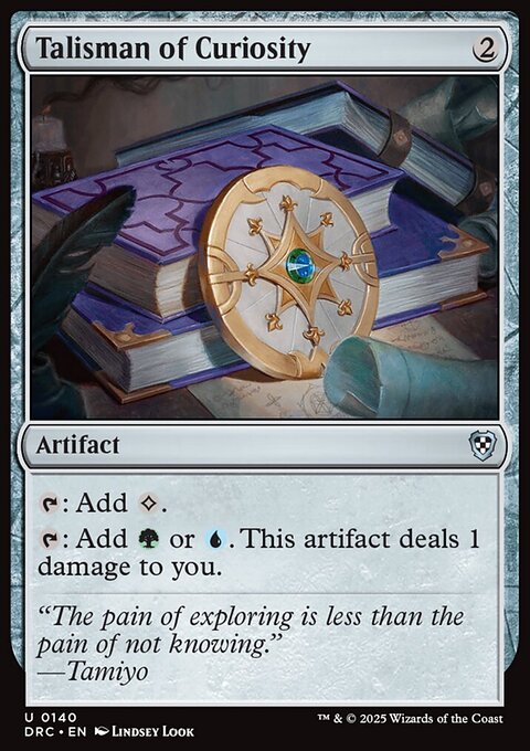 Talisman of Curiosity, Aetherdrift Commander #140, Magic: The Gathering card
