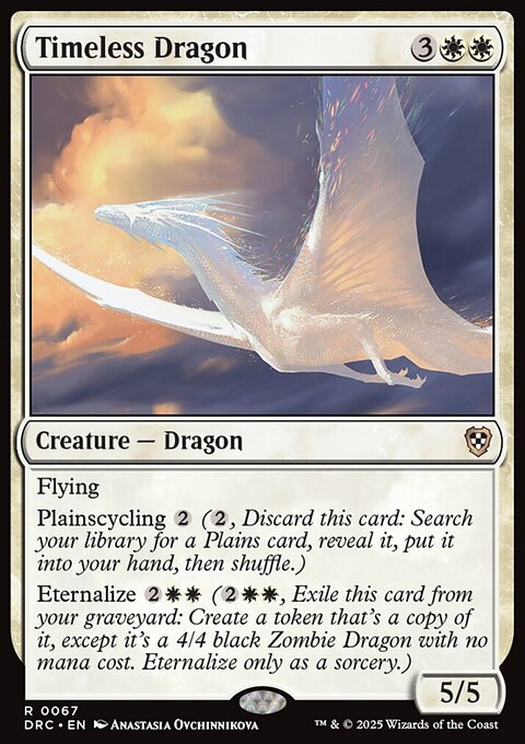 Timeless Dragon, Aetherdrift Commander #67, Magic: The Gathering card