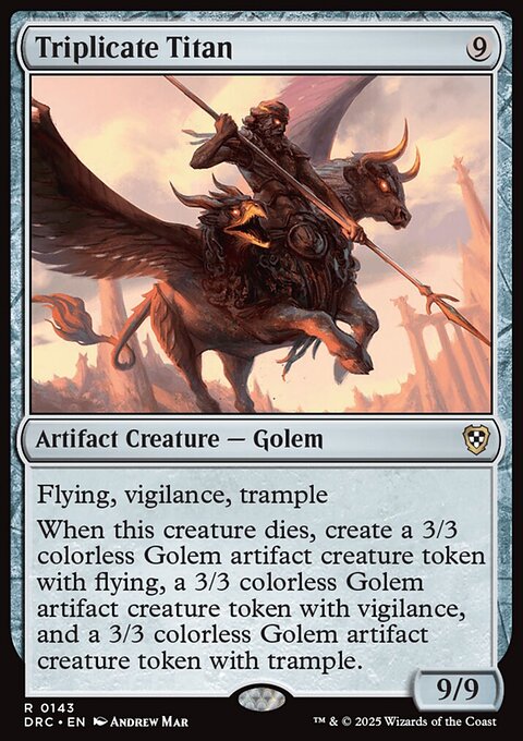 Triplicate Titan, Aetherdrift Commander #143, Magic: The Gathering card