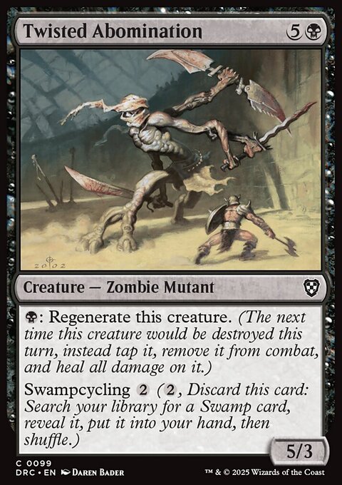 Twisted Abomination, Aetherdrift Commander #99, Magic: The Gathering card