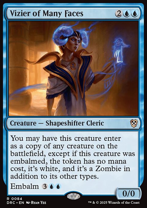 Vizier of Many Faces, Aetherdrift Commander #84, Magic: The Gathering card