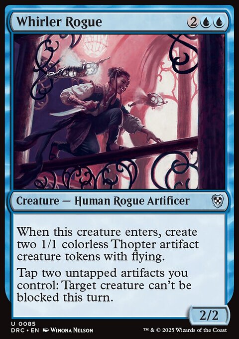 Whirler Rogue, Aetherdrift Commander #85, Magic: The Gathering card