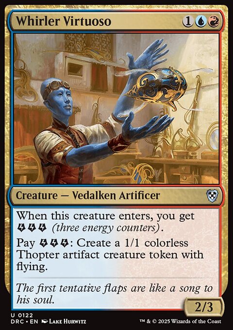 Whirler Virtuoso, Aetherdrift Commander #122, Magic: The Gathering card