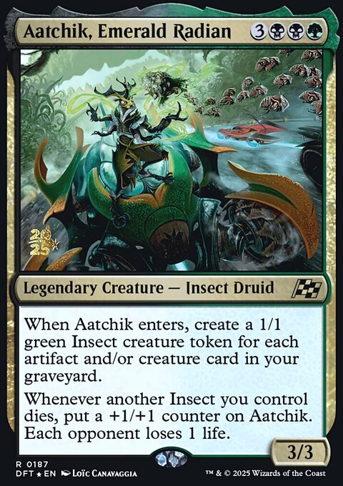 Aatchik, Emerald Radian, Aetherdrift Promos #187s, Magic: The Gathering card