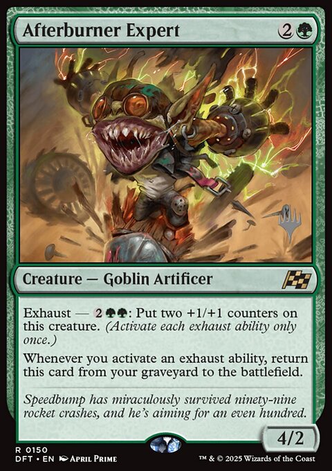 Afterburner Expert, Aetherdrift Promos #150p, Magic: The Gathering card