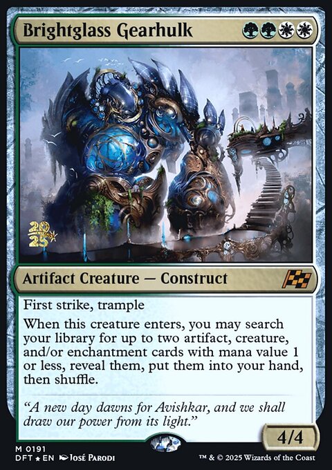 Brightglass Gearhulk, Aetherdrift Promos #191s, Magic: The Gathering card