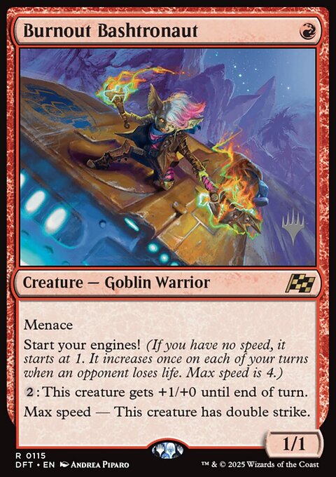 Burnout Bashtronaut, Aetherdrift Promos #115p, Magic: The Gathering card
