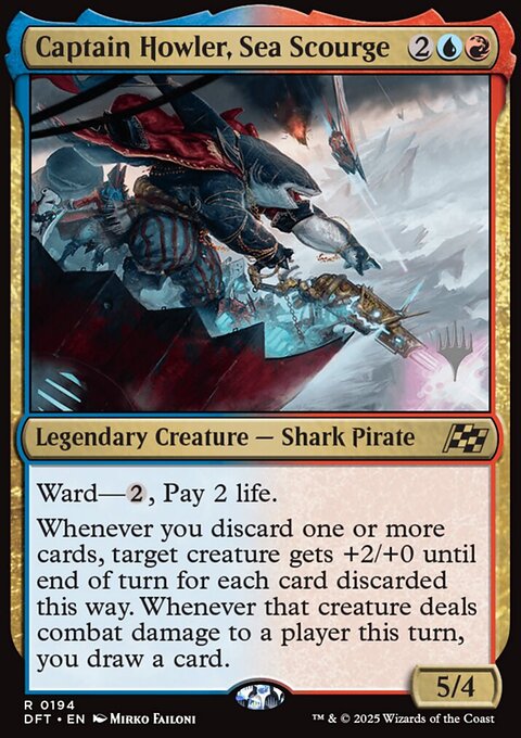 Captain Howler, Sea Scourge, Aetherdrift Promos #194p, Magic: The Gathering card