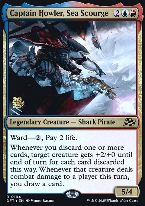 Captain Howler, Sea Scourge, Aetherdrift Promos #194s, Magic: The Gathering card