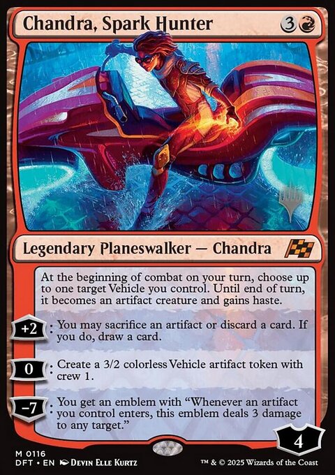 Chandra, Spark Hunter, Aetherdrift Promos #116p, Magic: The Gathering card