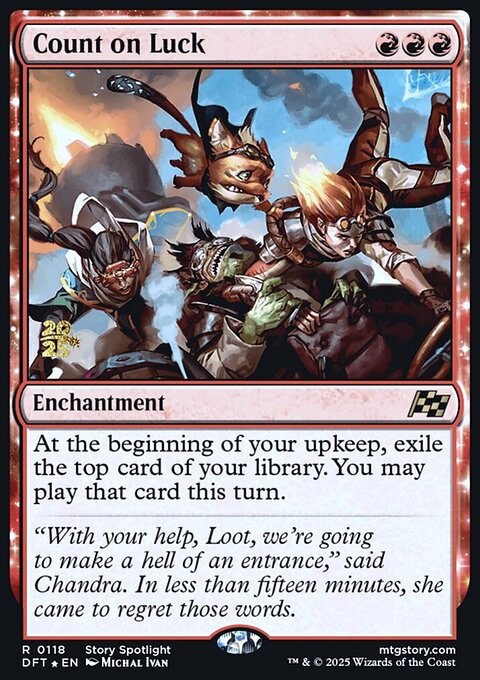 Count on Luck, Aetherdrift Promos #118s, Magic: The Gathering card