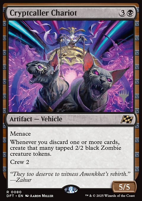 Cryptcaller Chariot, Aetherdrift Promos #80p, Magic: The Gathering card