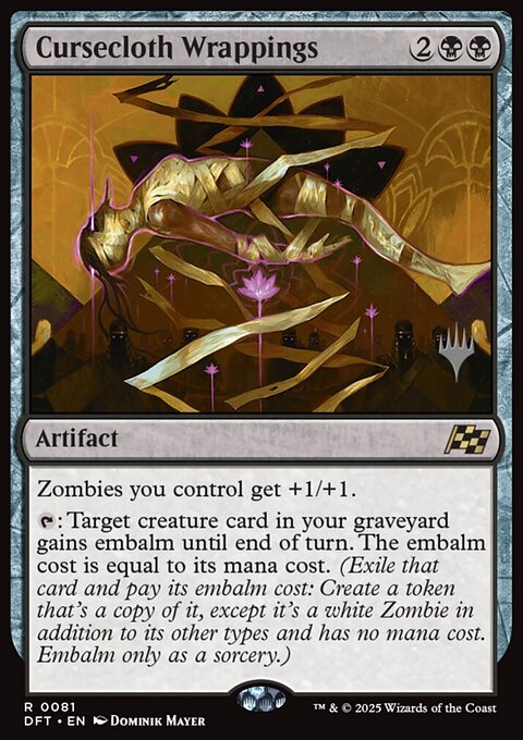 Cursecloth Wrappings, Aetherdrift Promos #81p, Magic: The Gathering card