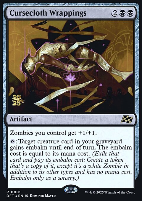 Cursecloth Wrappings, Aetherdrift Promos #81s, Magic: The Gathering card
